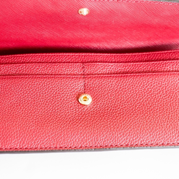 Michael Kors Hayes Flat Leather Wallet Mulberry - Picture 4 of 8